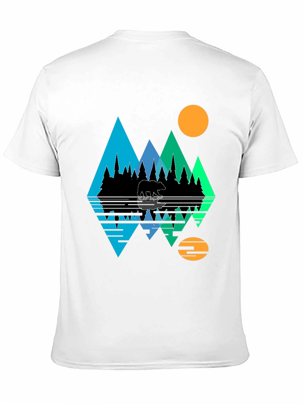 Bear Forest Reflective Graphic T-Shirt