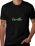 Mens Black Breathe Graphic T-Shirt
