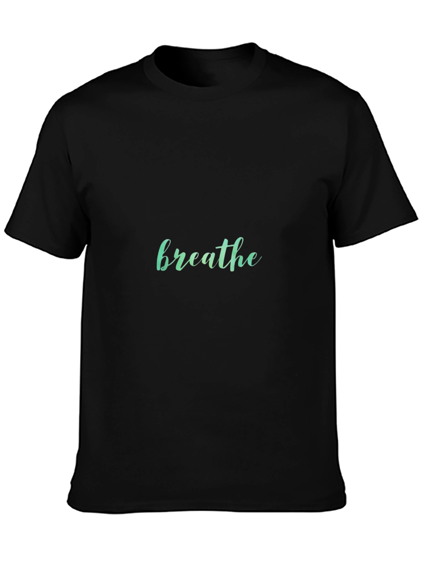 Mens Black Breathe Graphic T-Shirt
