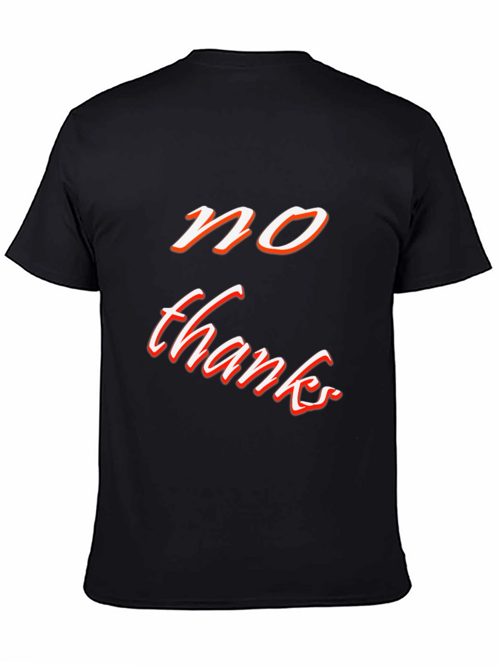 No Thanks Graphic Tee - Black Casual T-Shirt