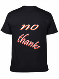 No Thanks Graphic Tee - Black Casual T-Shirt
