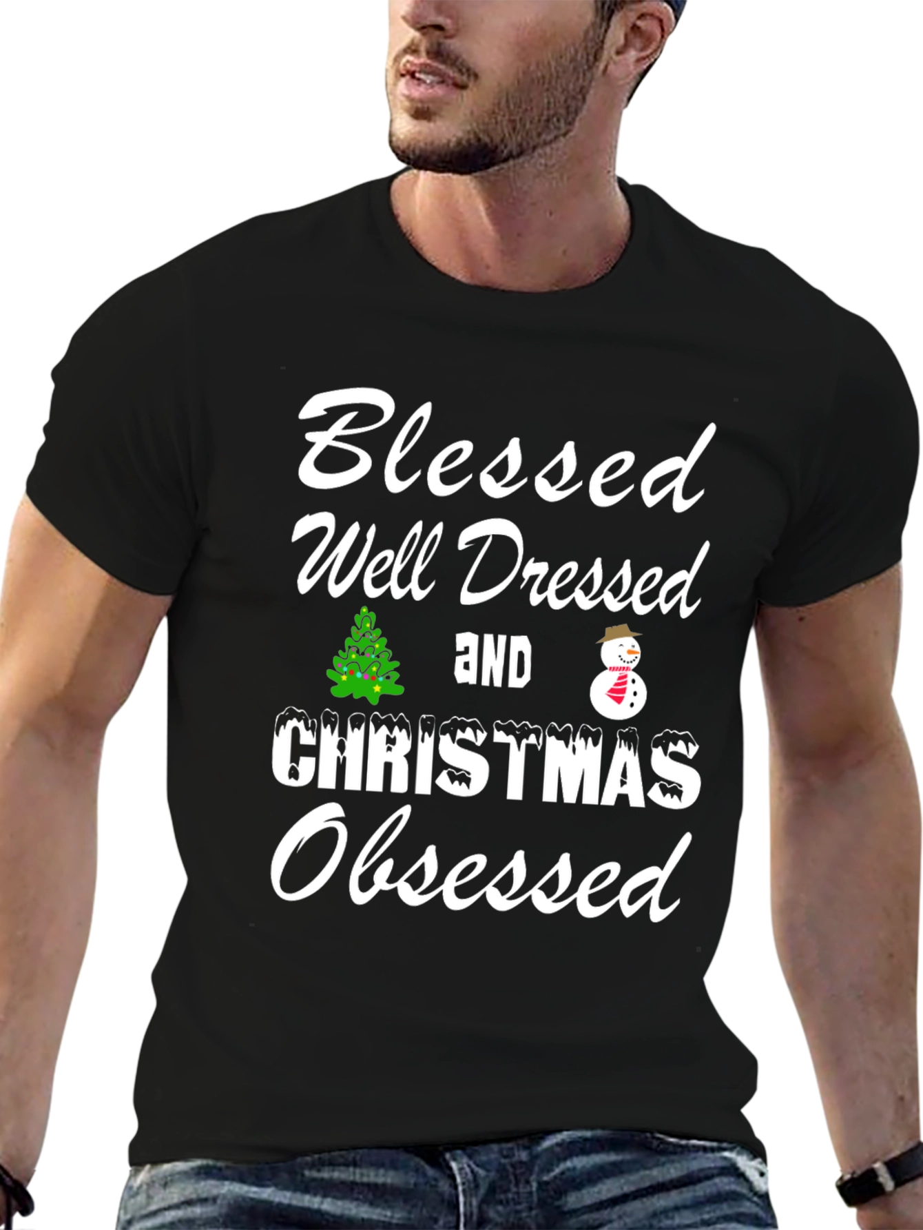 Blessed Christmas Obsessed Graphic Tee