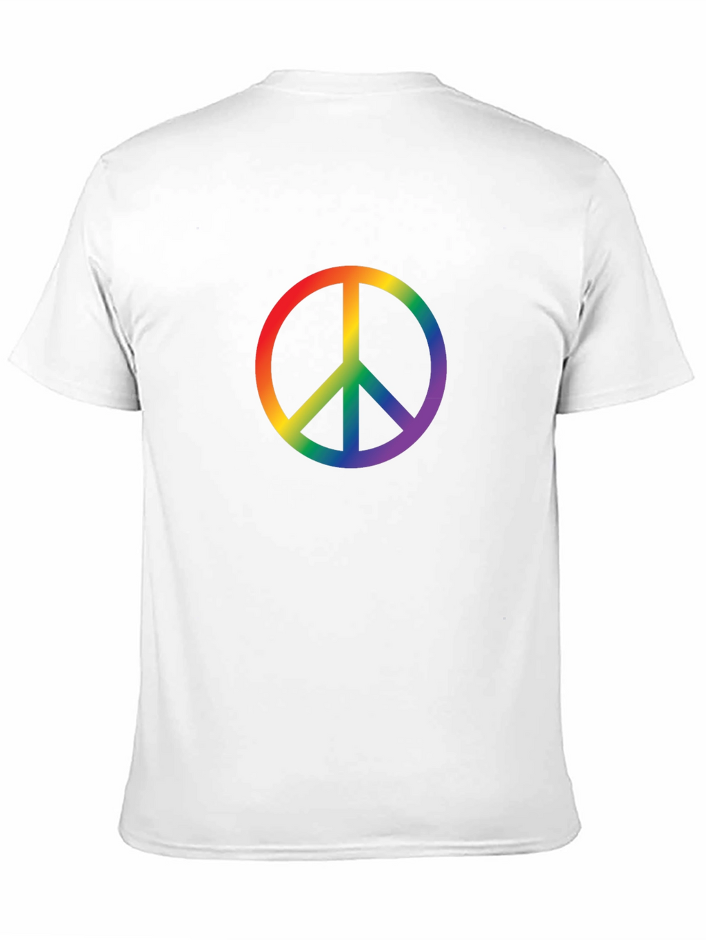 Rainbow Peace Sign Black T-Shirt