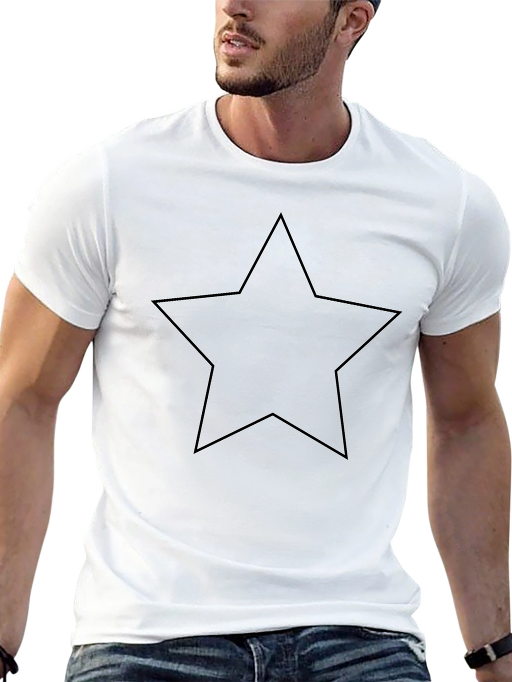 Black Star Graphic Tee - Classic Style