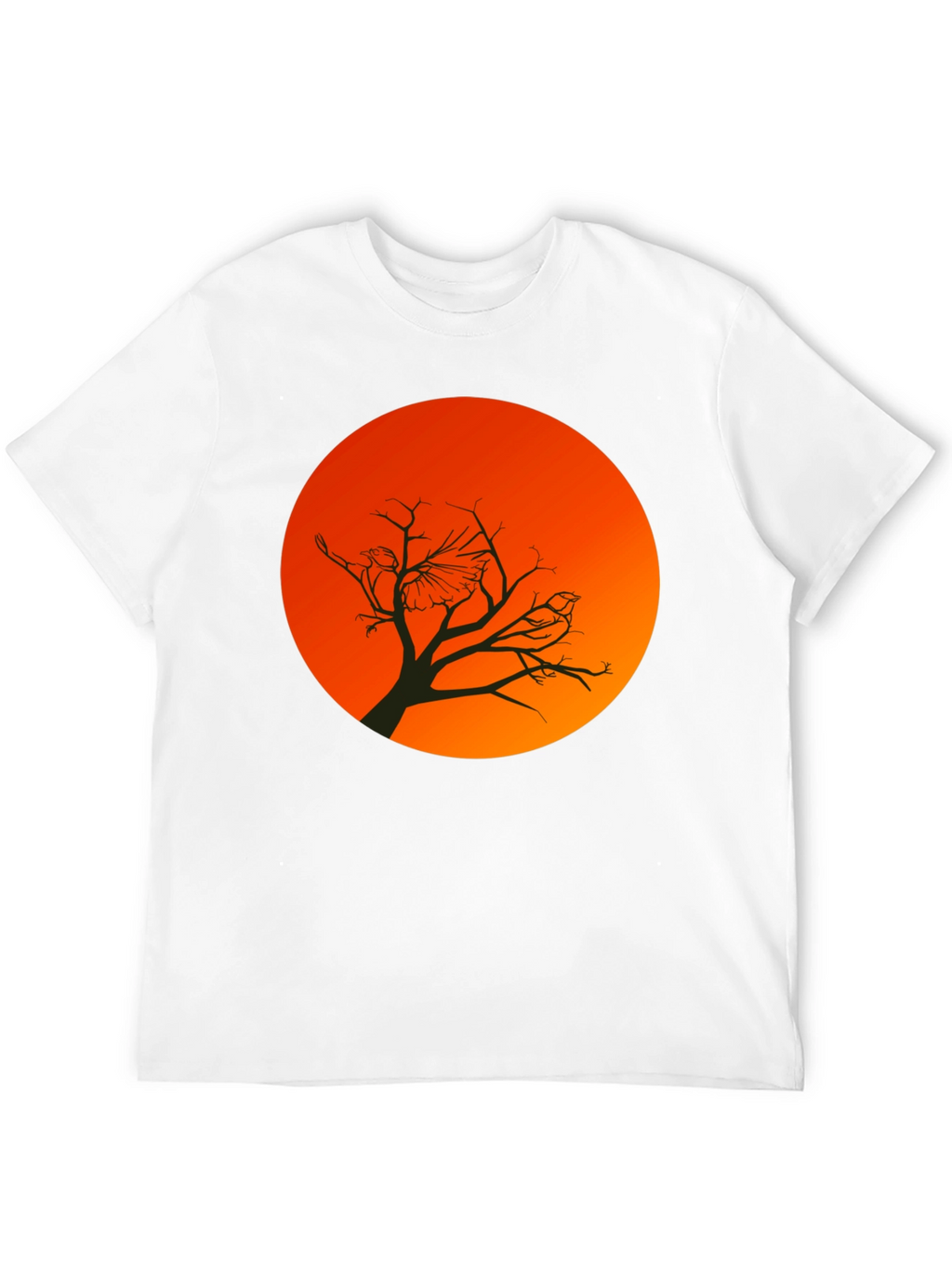Sunset Bird Silhouette Graphic T-Shirt