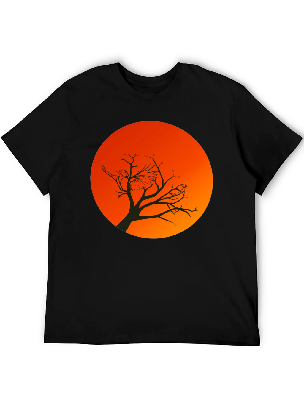 Sunset Bird Silhouette Graphic T-Shirt