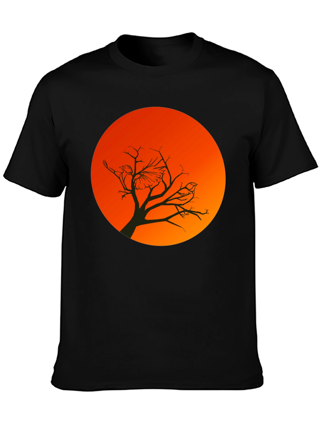 Sunset Bird Silhouette Graphic T-Shirt