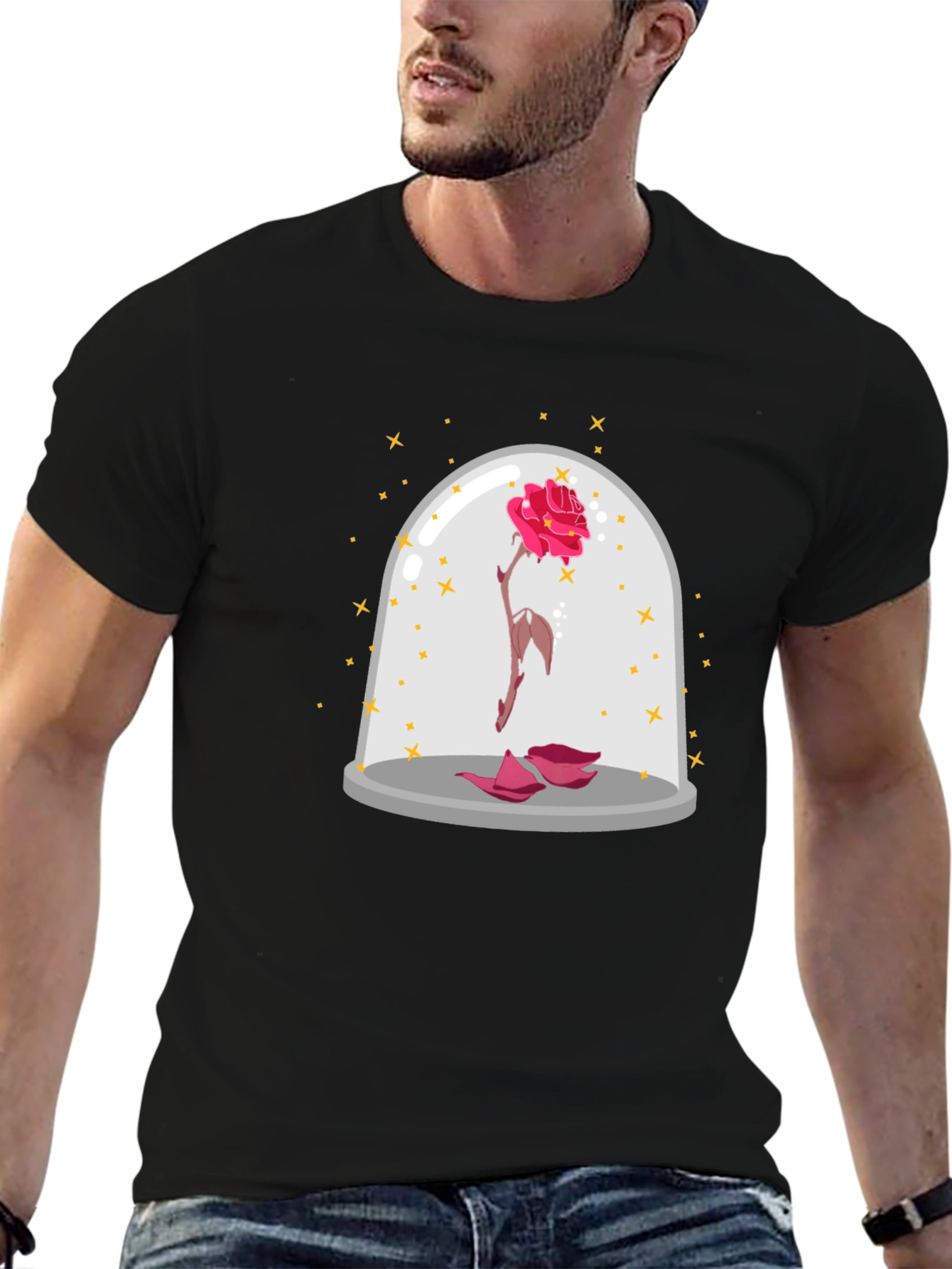 Enchanted Rose Graphic Tee - Beauty and the Beast Inspired