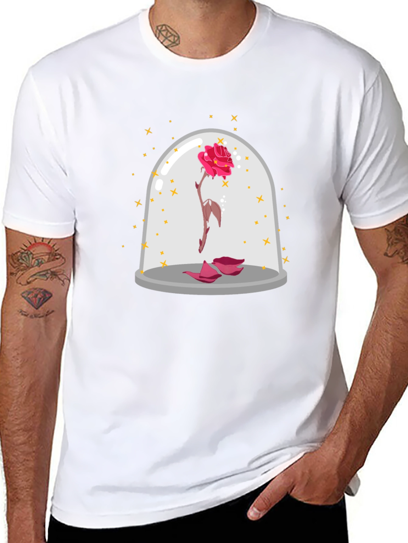Enchanted Rose Graphic Tee - Beauty and the Beast Inspired