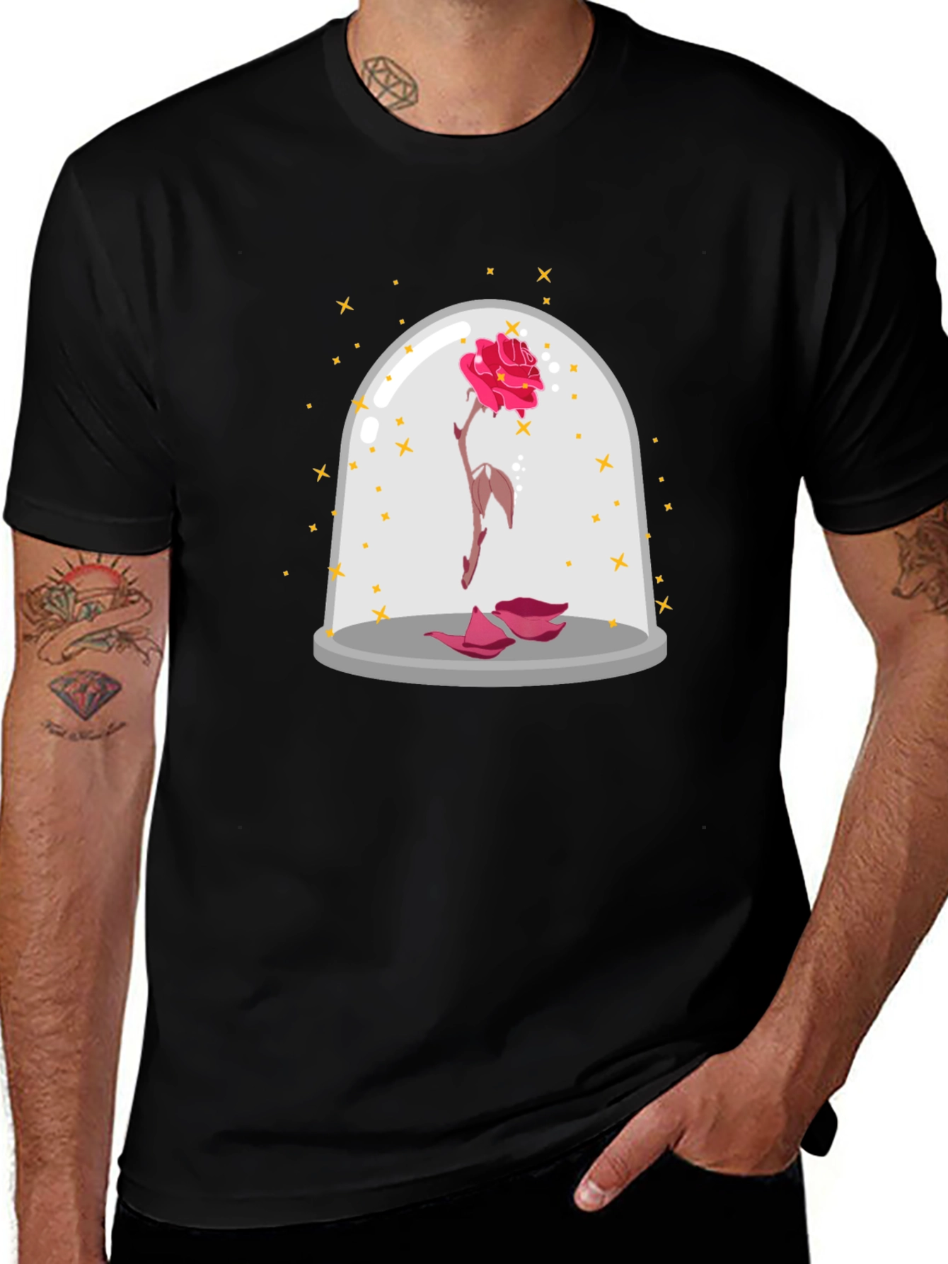 Enchanted Rose Graphic Tee - Beauty and the Beast Inspired