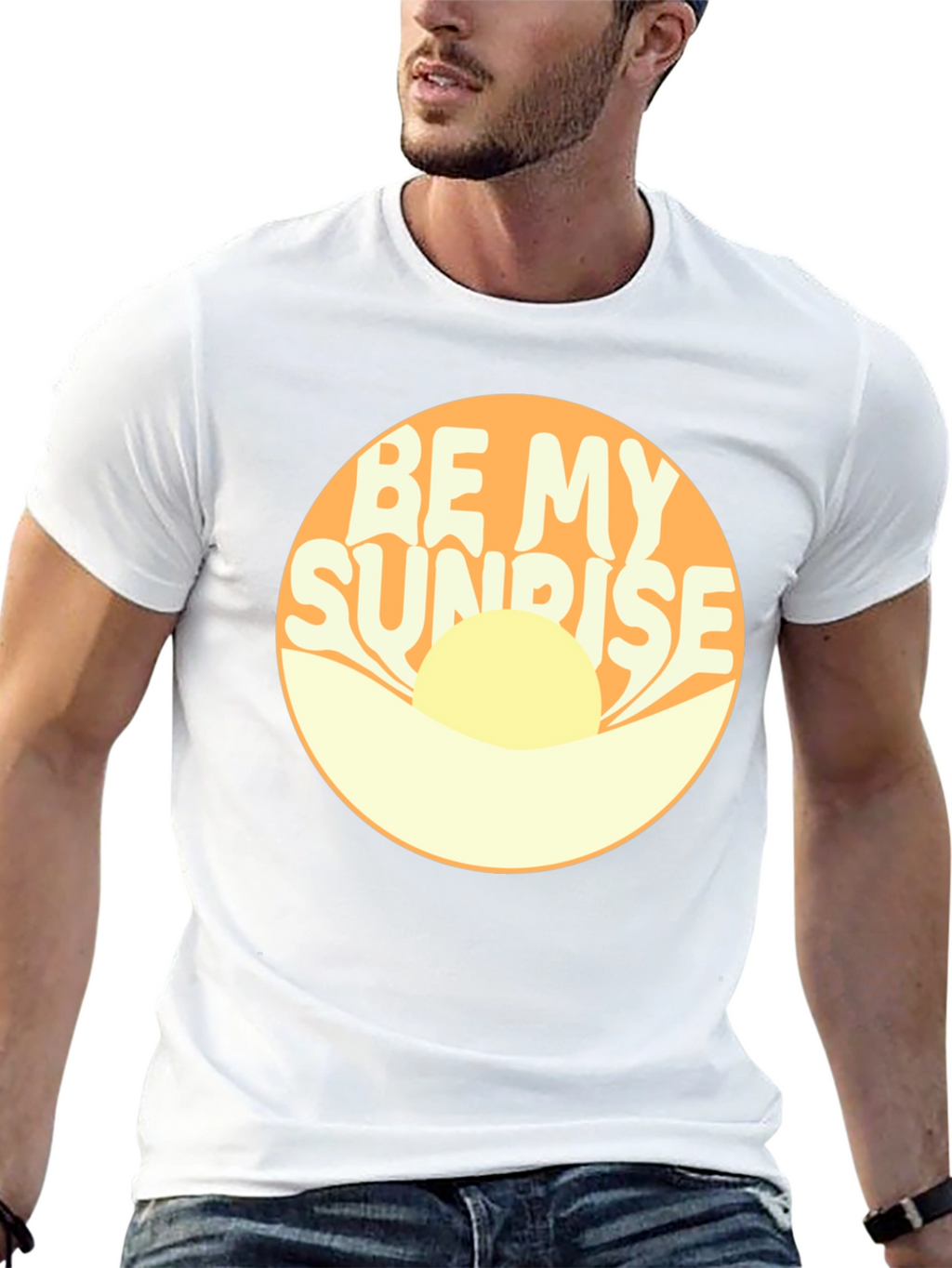 Be My Sunrise Graphic Tee - Retro Design