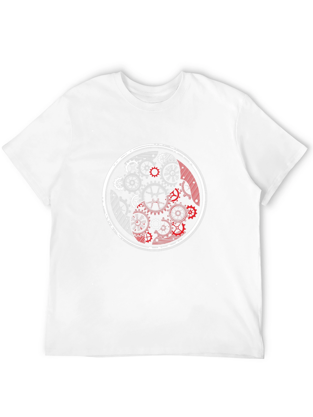 Yin Yang Gears Black Graphic Tee