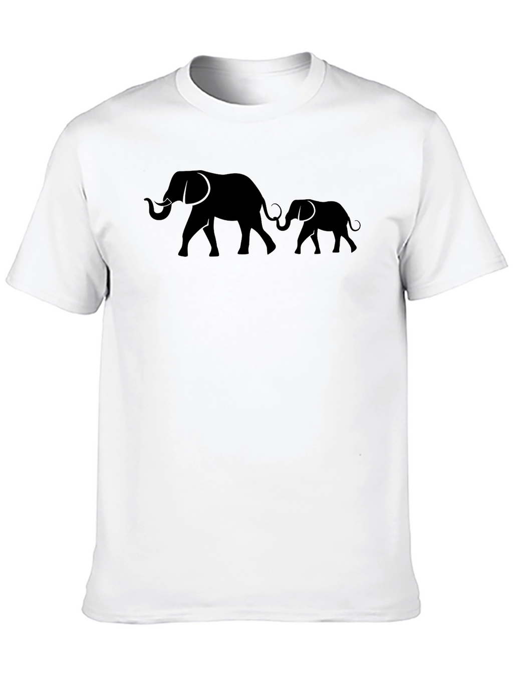 Elephant Family Black Graphic Tee