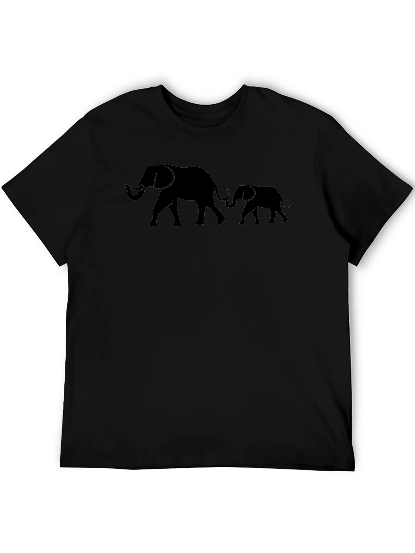 Elephant Family Black Graphic Tee