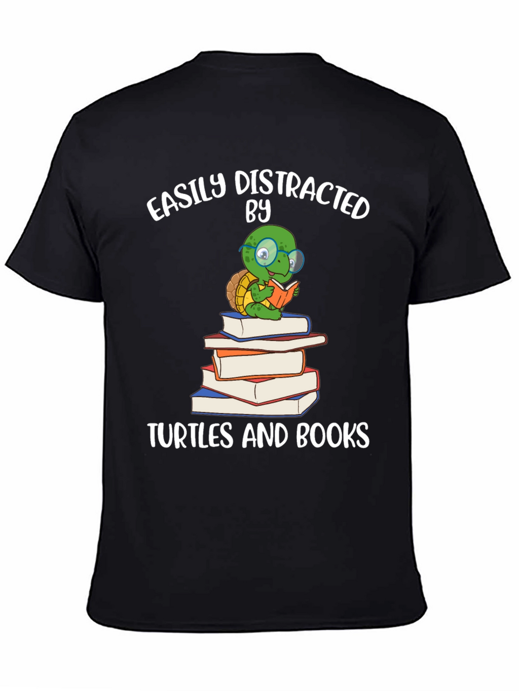 Easily Distracted by Turtles & Books T-Shirt