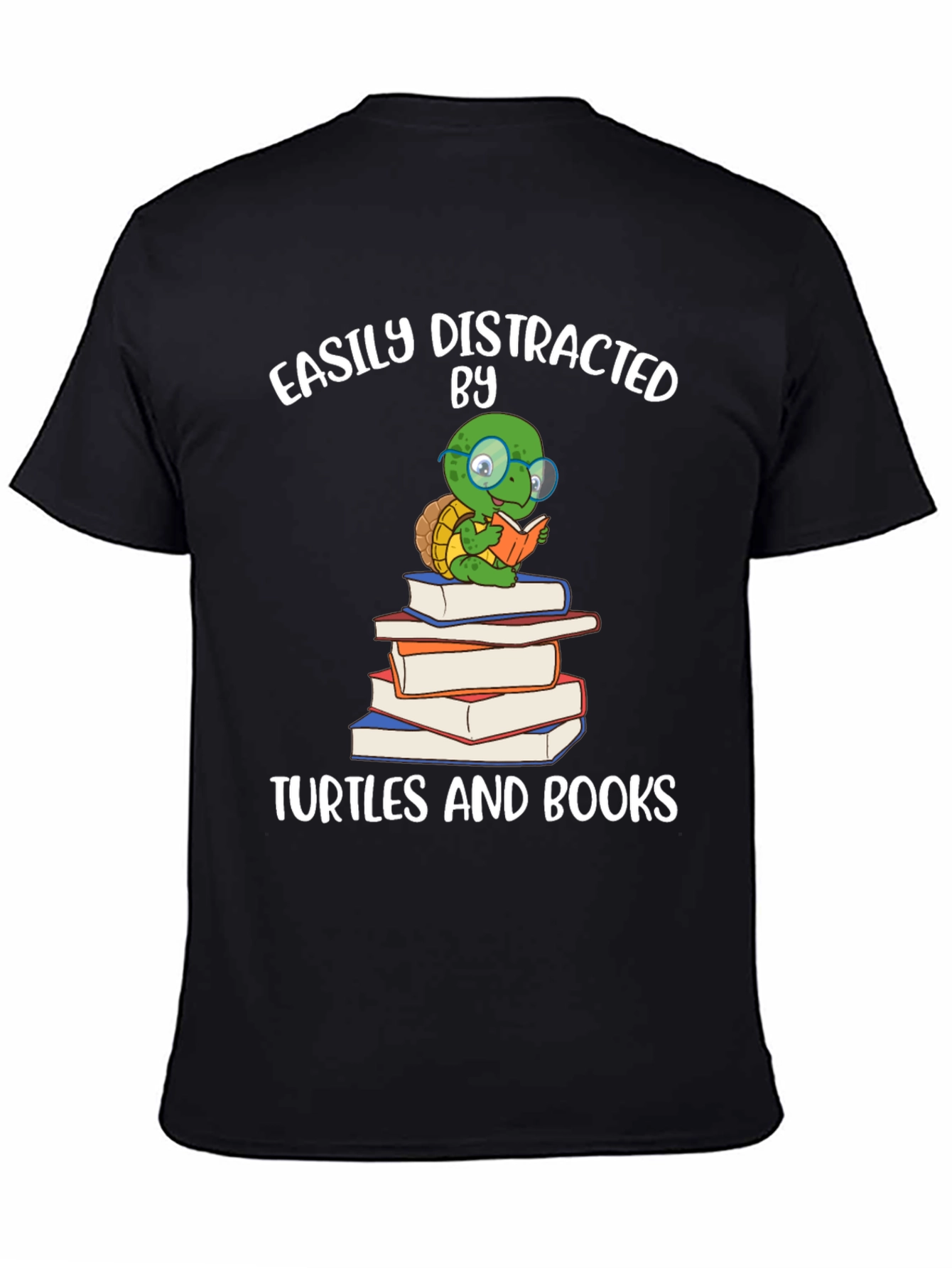 Easily Distracted by Turtles & Books T-Shirt