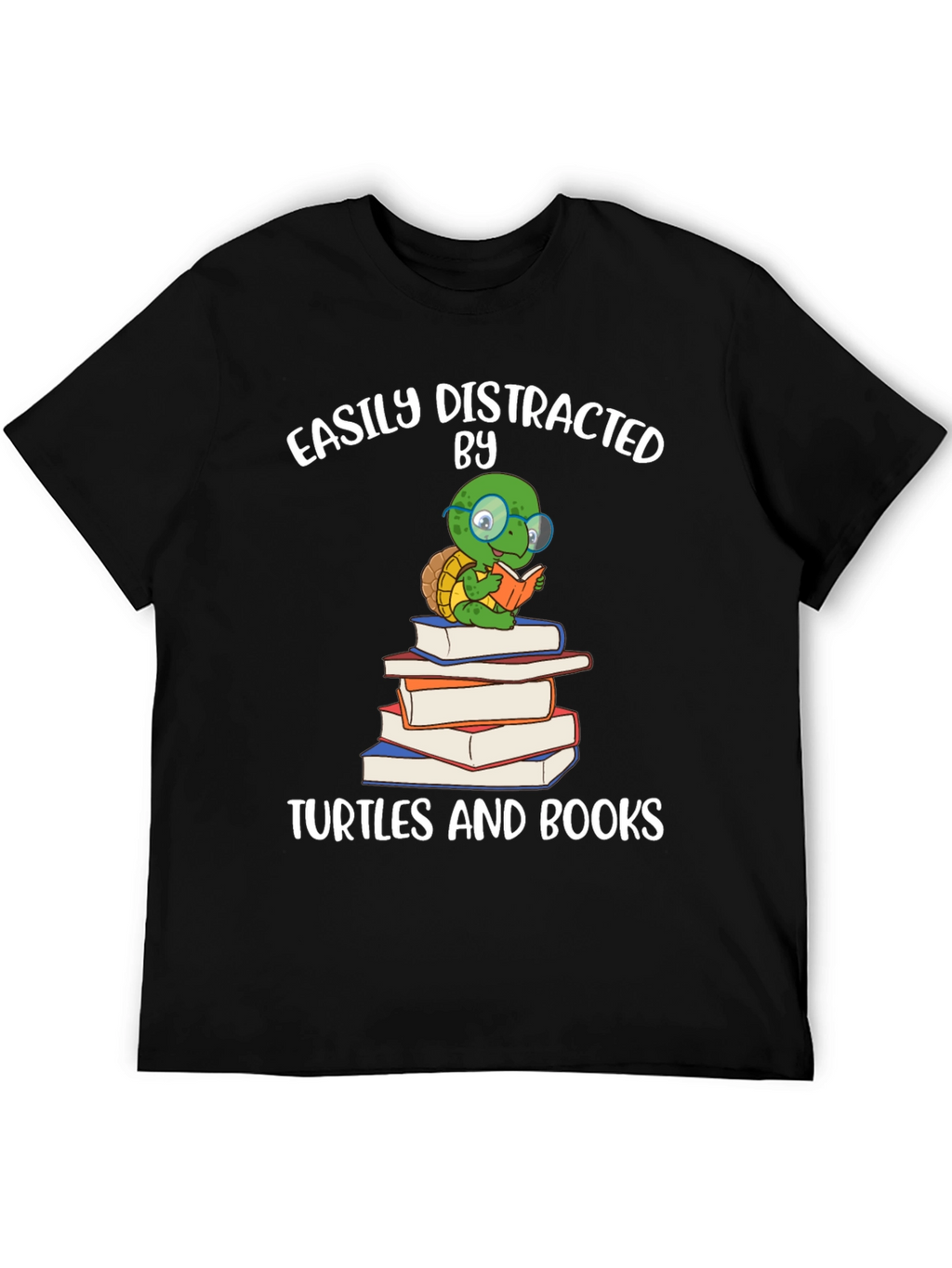 Easily Distracted by Turtles & Books T-Shirt