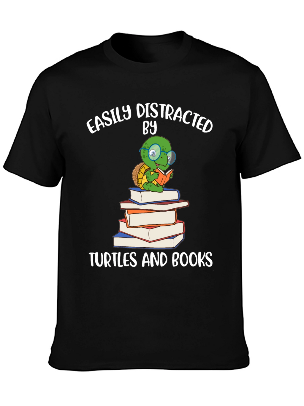 Easily Distracted by Turtles & Books T-Shirt
