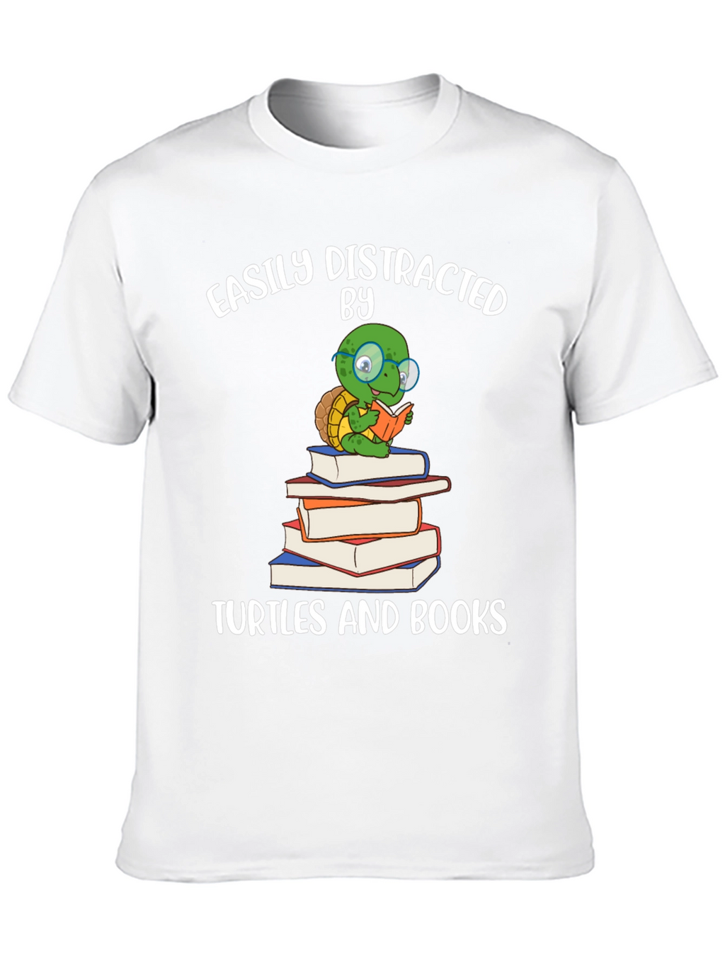 Easily Distracted by Turtles & Books T-Shirt