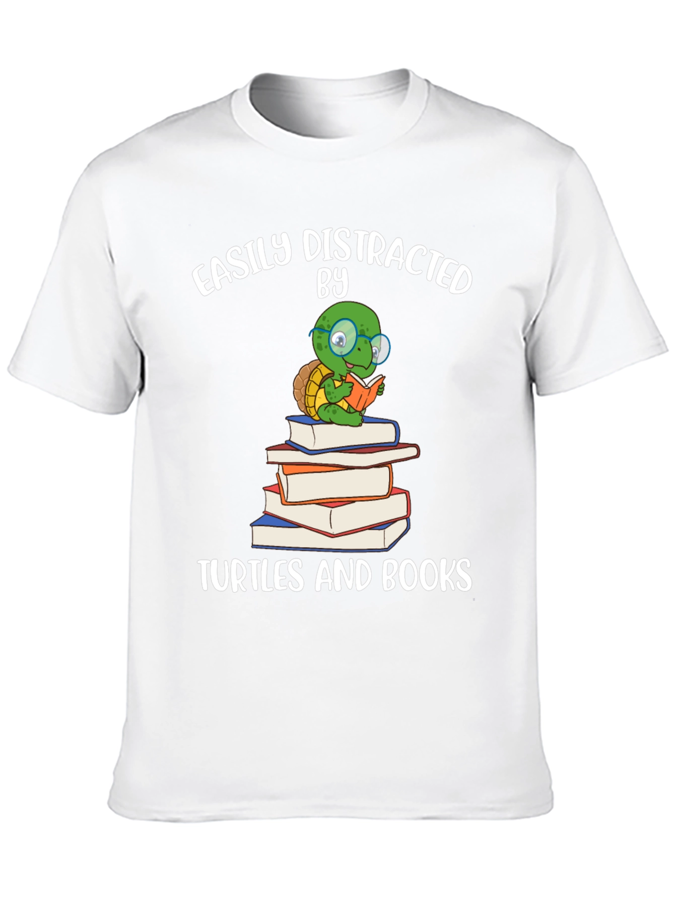 Easily Distracted by Turtles & Books T-Shirt