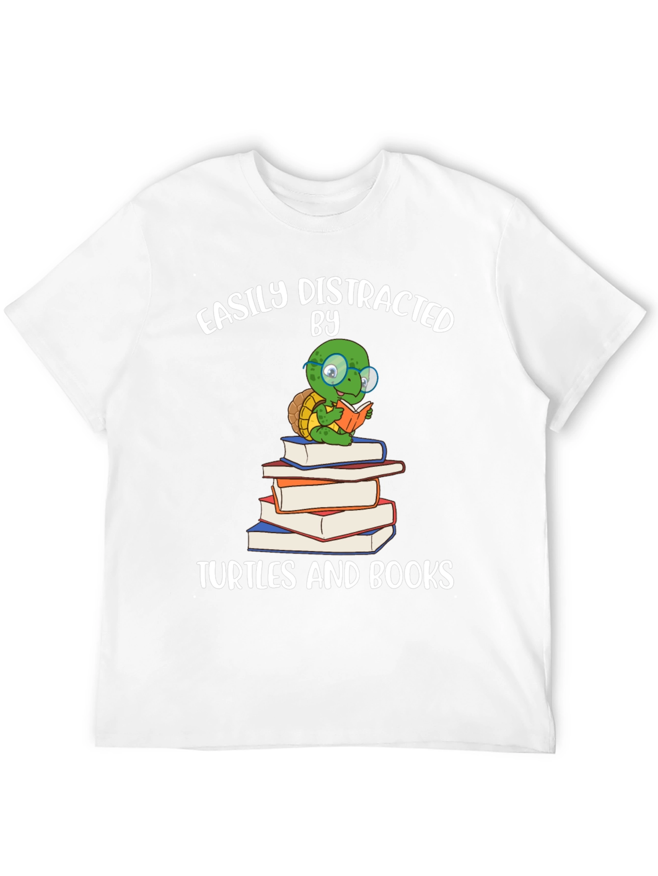 Easily Distracted by Turtles & Books T-Shirt