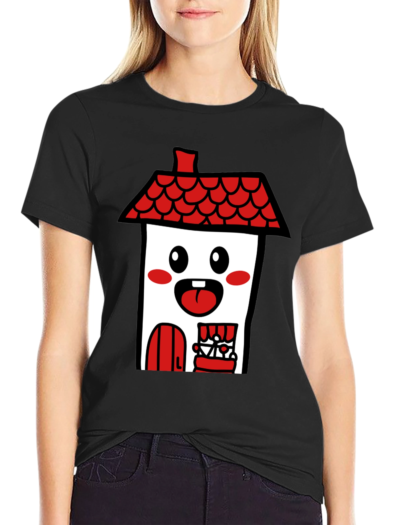 Kawaii House T-Shirt - Cute Cartoon Graphic Tee