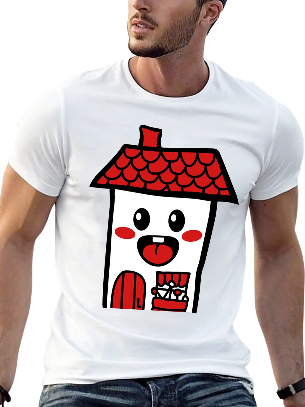 Kawaii House T-Shirt - Cute Cartoon Graphic Tee