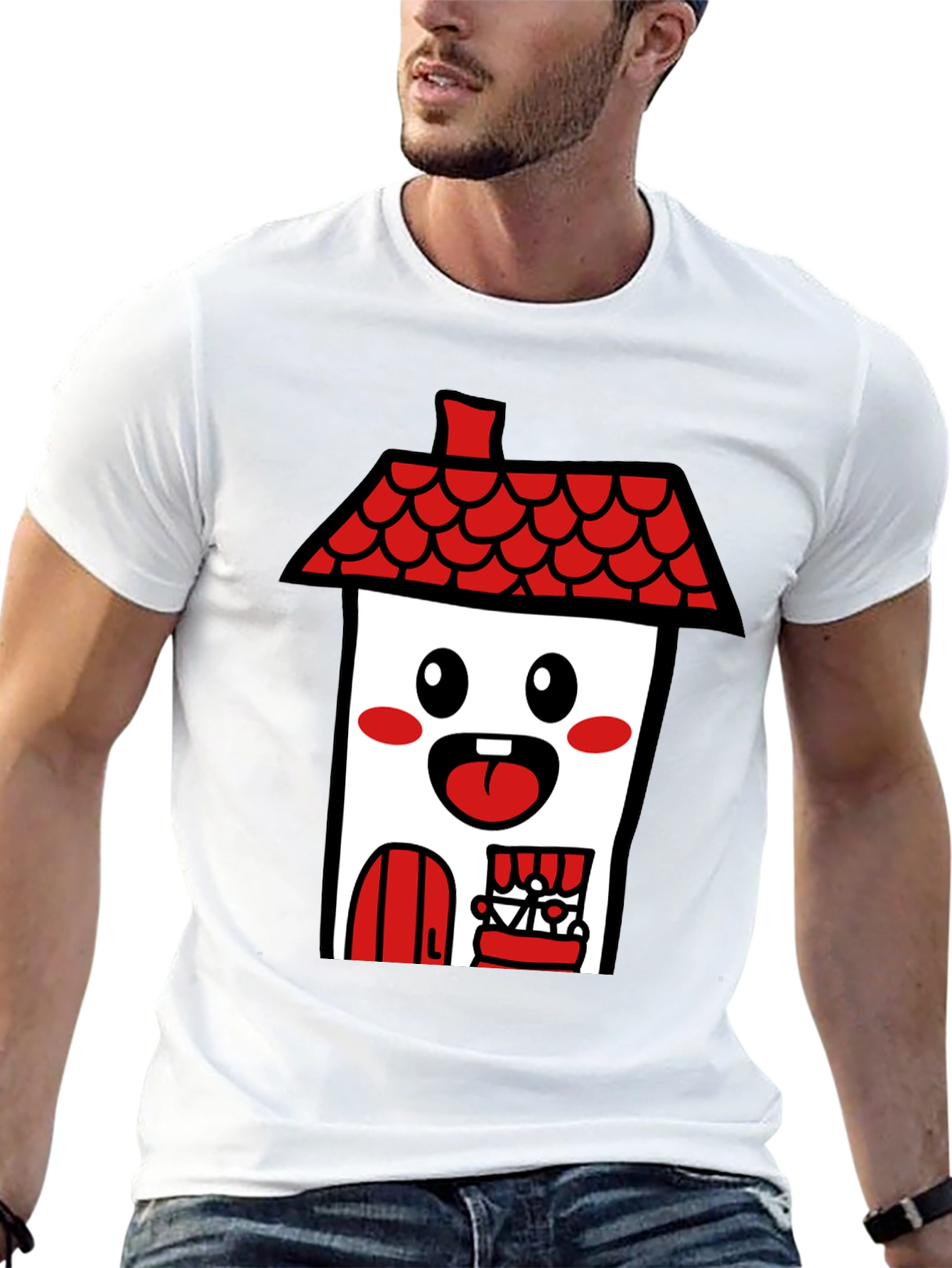 Kawaii House T-Shirt - Cute Cartoon Graphic Tee