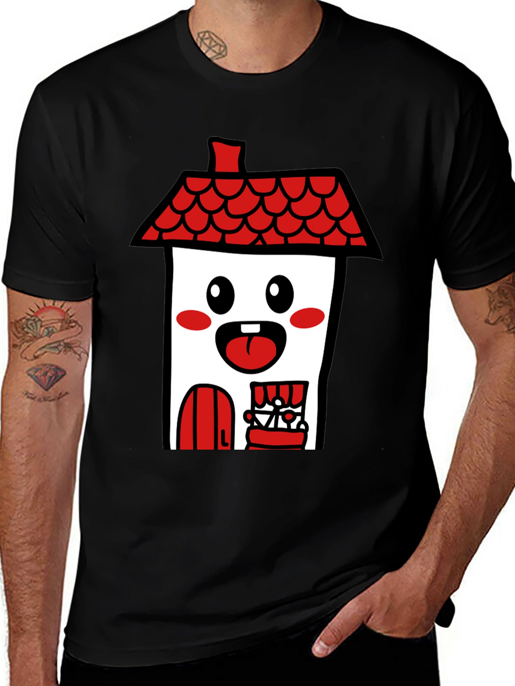 Kawaii House T-Shirt - Cute Cartoon Graphic Tee