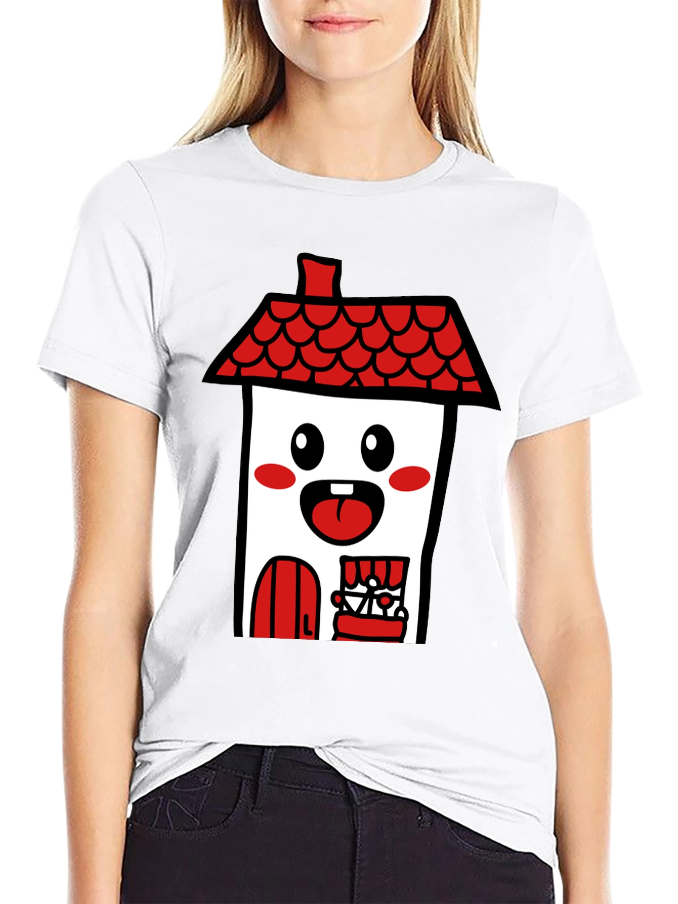 Kawaii House T-Shirt - Cute Cartoon Graphic Tee