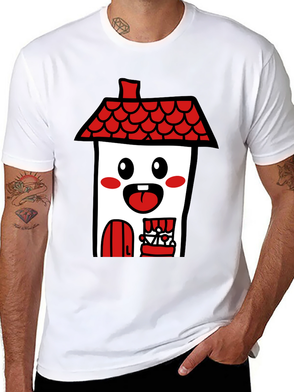 Kawaii House T-Shirt - Cute Cartoon Graphic Tee
