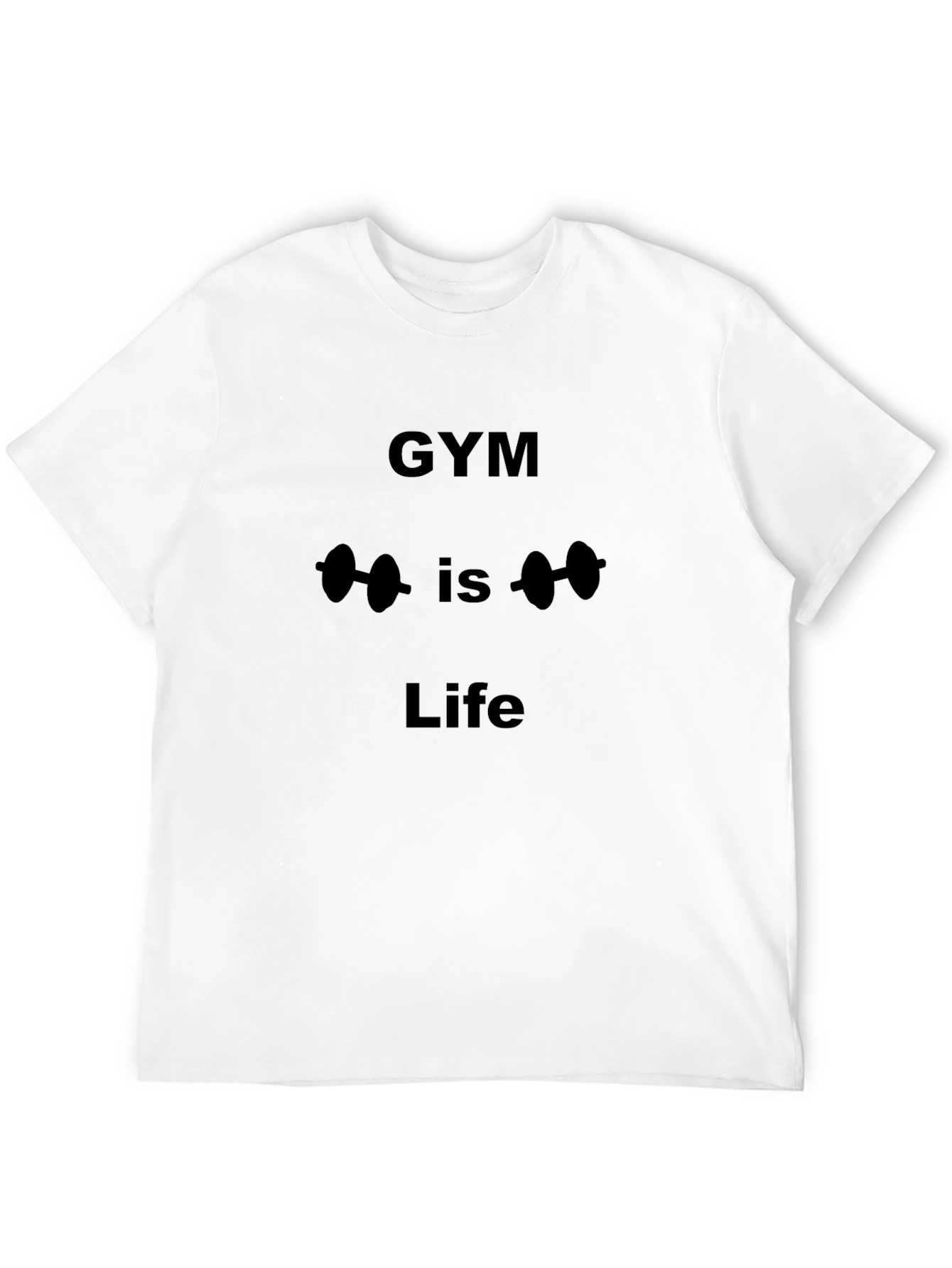Gym is Life Graphic Tee - Black