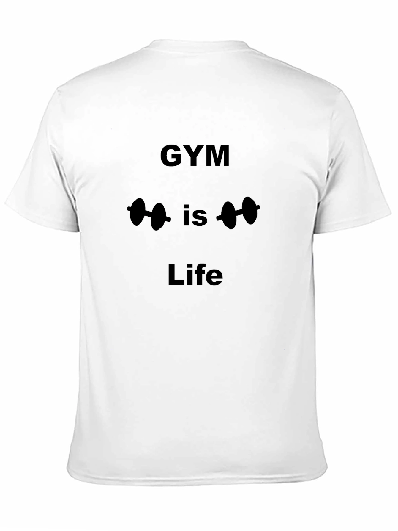 Gym is Life Graphic Tee - Black