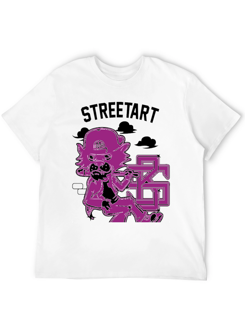 Street Art Style Graphic Print T-Shirt