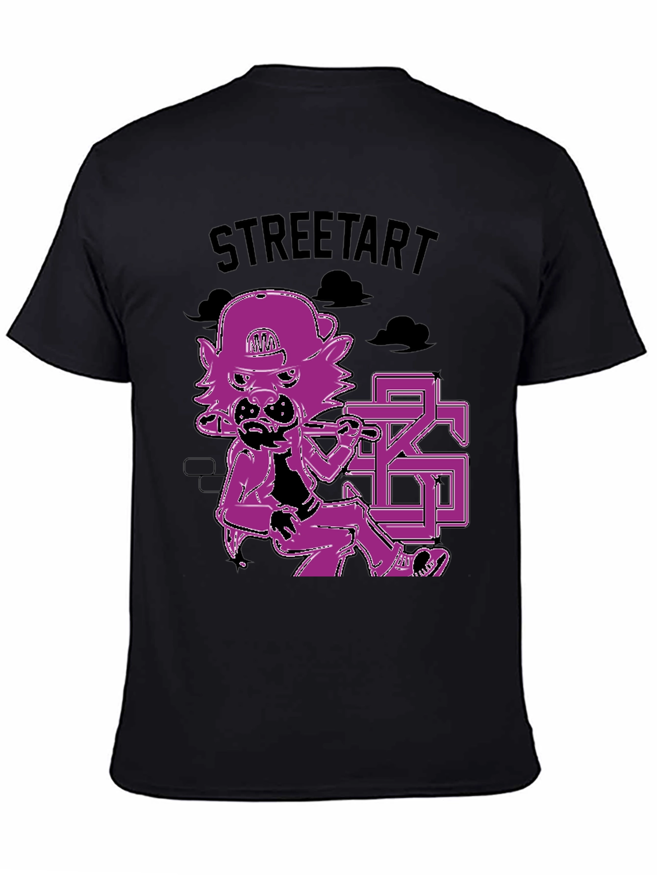 Street Art Style Graphic Print T-Shirt