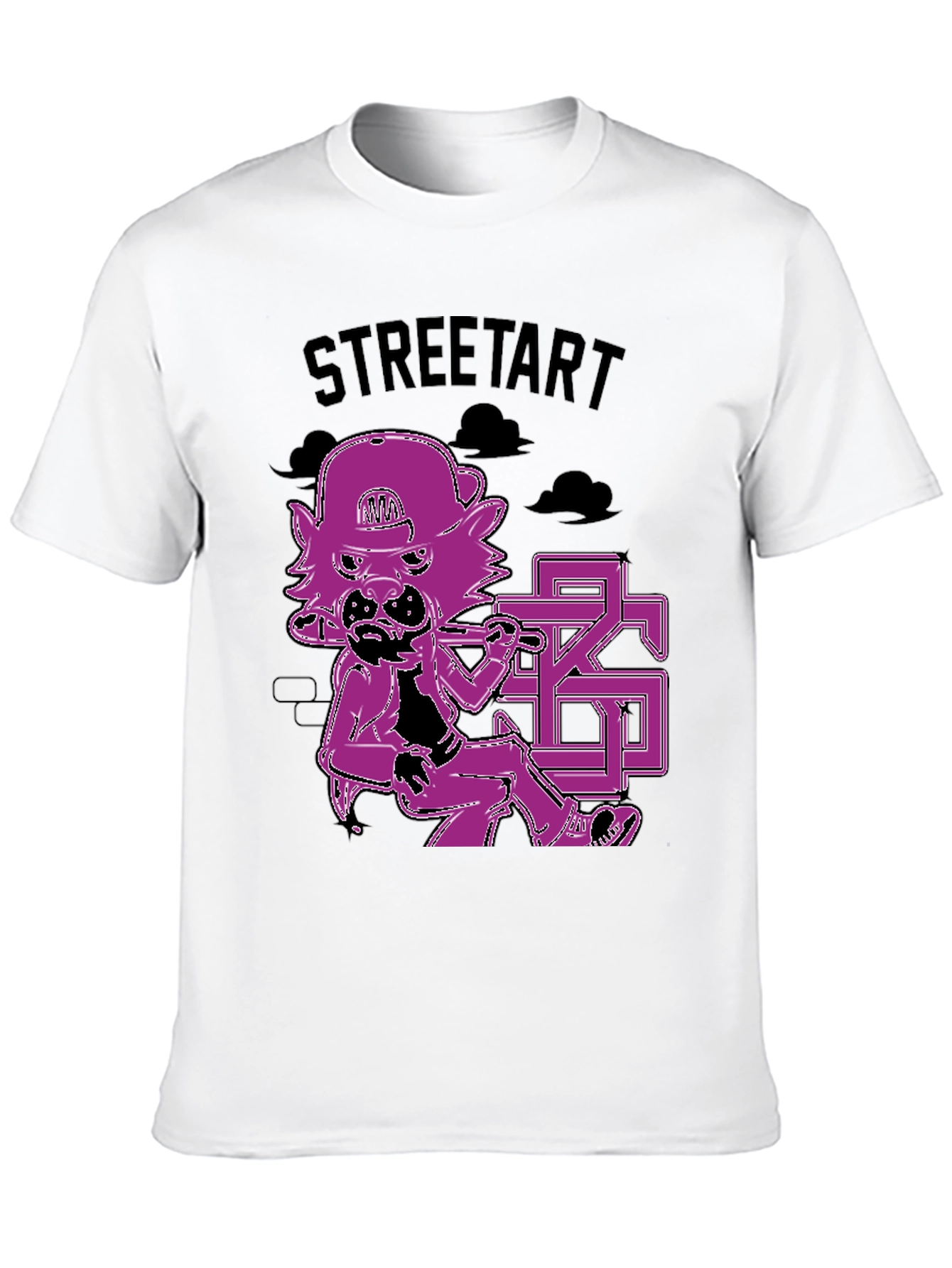 Street Art Style Graphic Print T-Shirt
