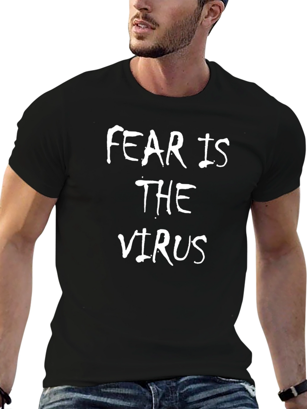 Fear Is The Virus Graphic Tee - Black T-Shirt