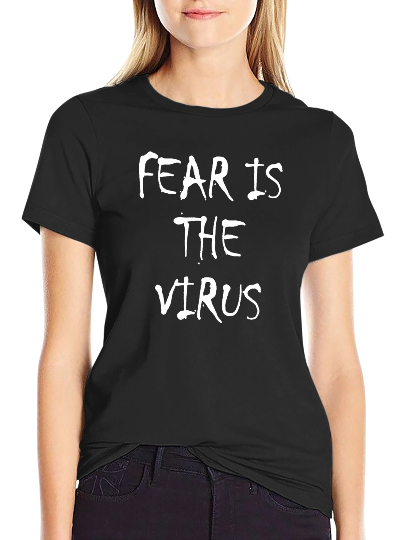 Fear Is The Virus Graphic Tee - Black T-Shirt