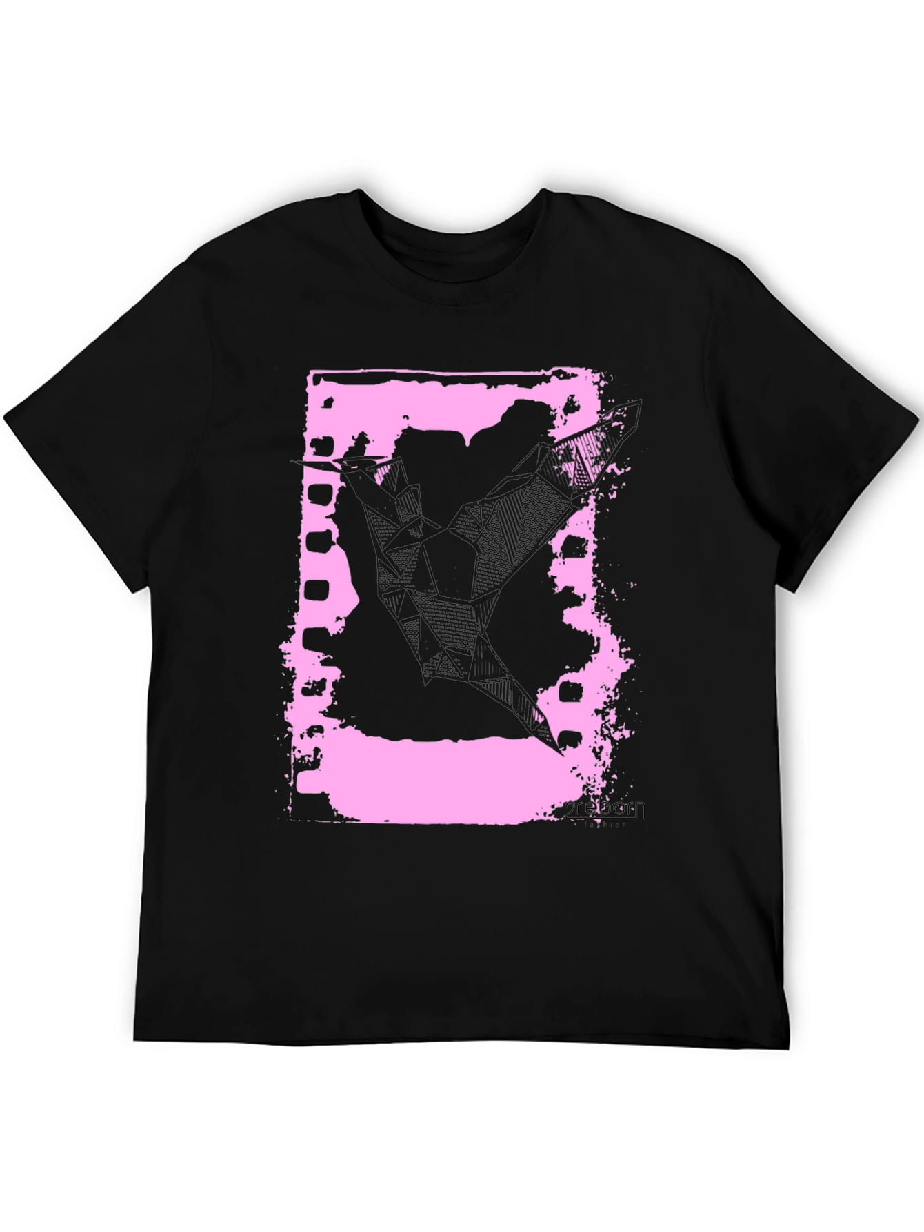 Retro Film Strip Graphic Tee - Black Cotton T-Shirt