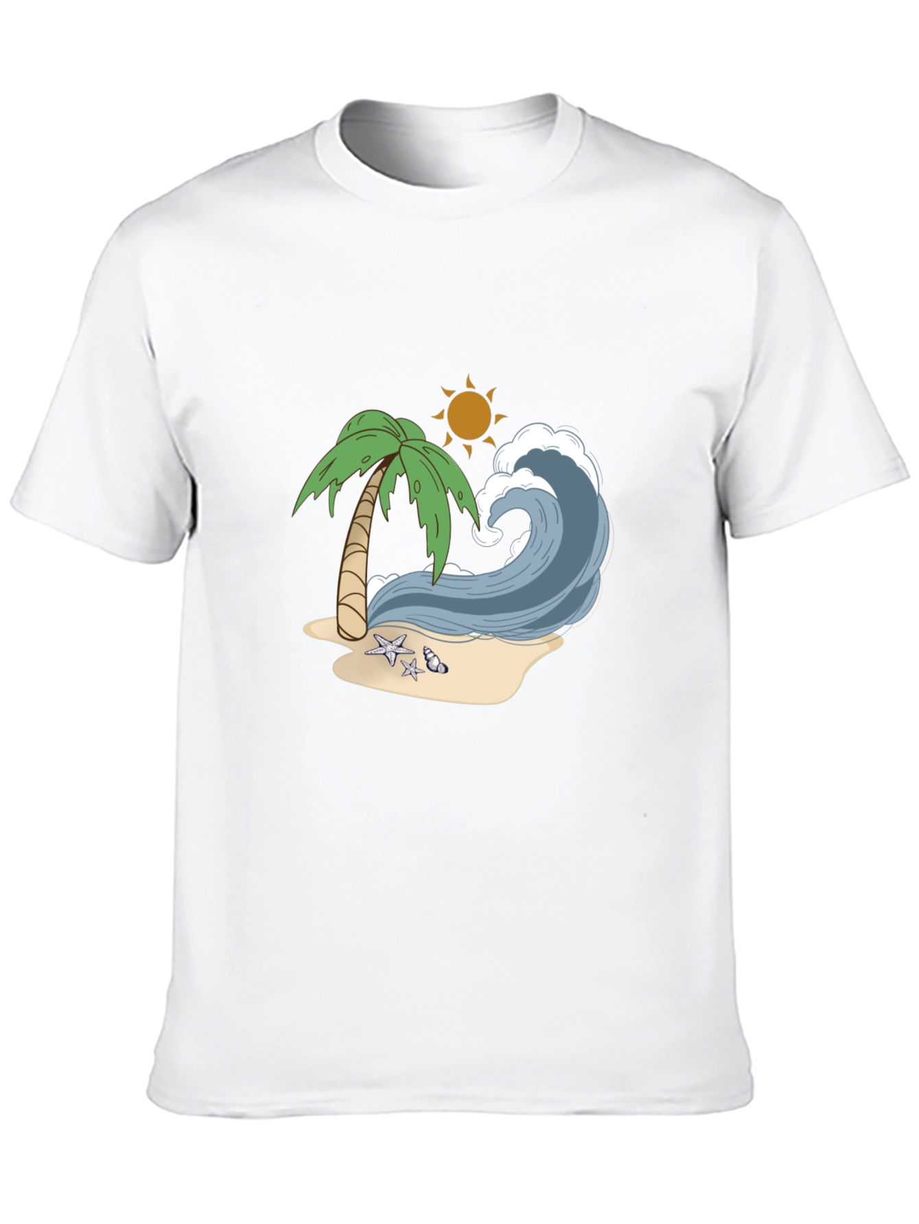 Beach Wave Graphic Tee - Tropical Vibes