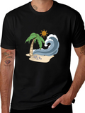 Beach Wave Graphic Tee - Tropical Vibes