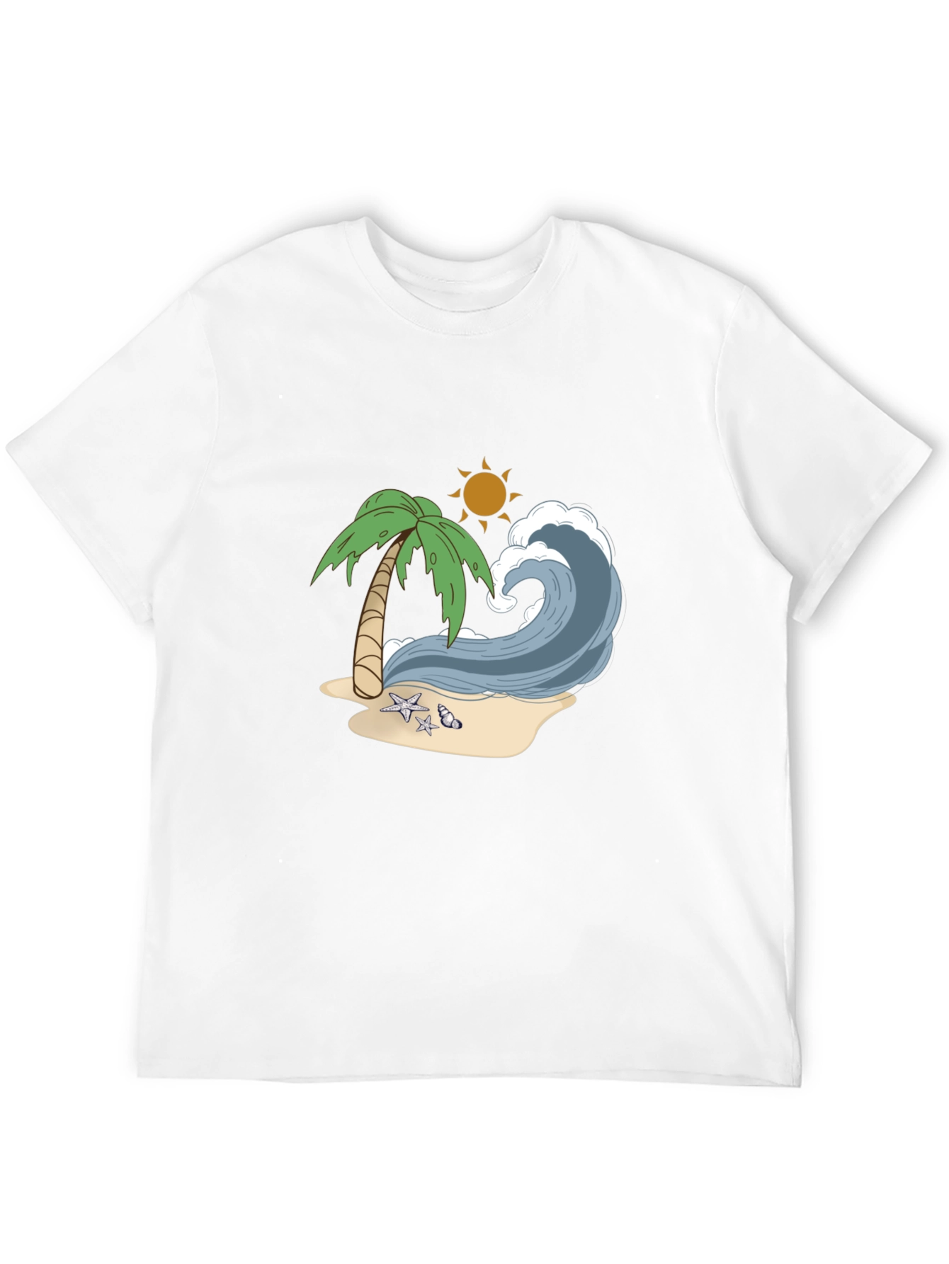 Beach Wave Graphic Tee - Tropical Vibes
