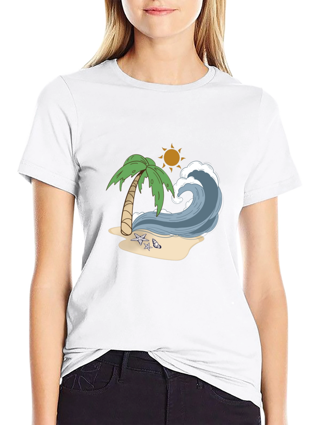 Beach Wave Graphic Tee - Tropical Vibes