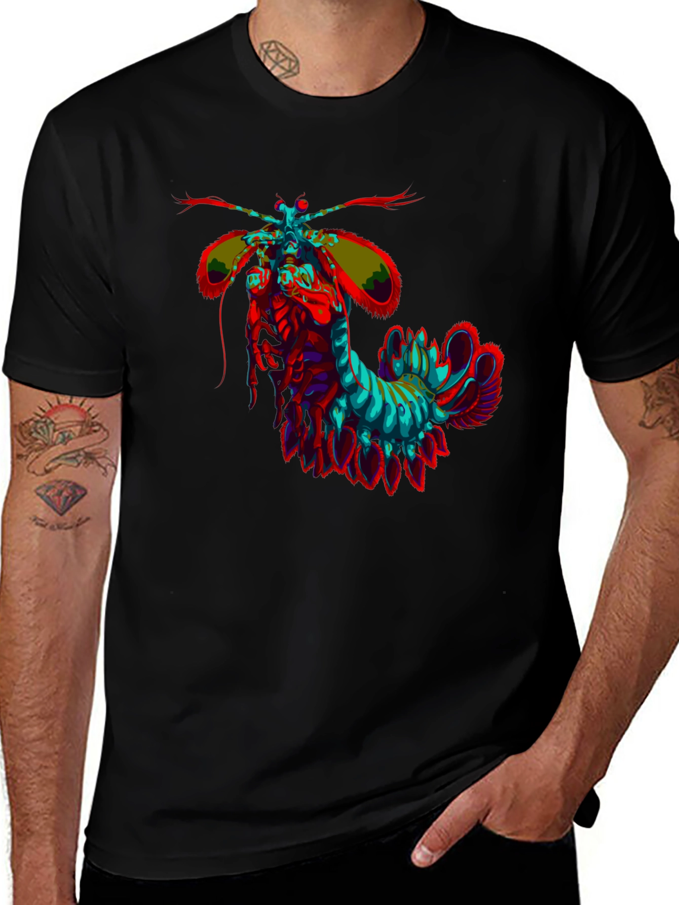 Psychedelic Mantis Shrimp Graphic Tee