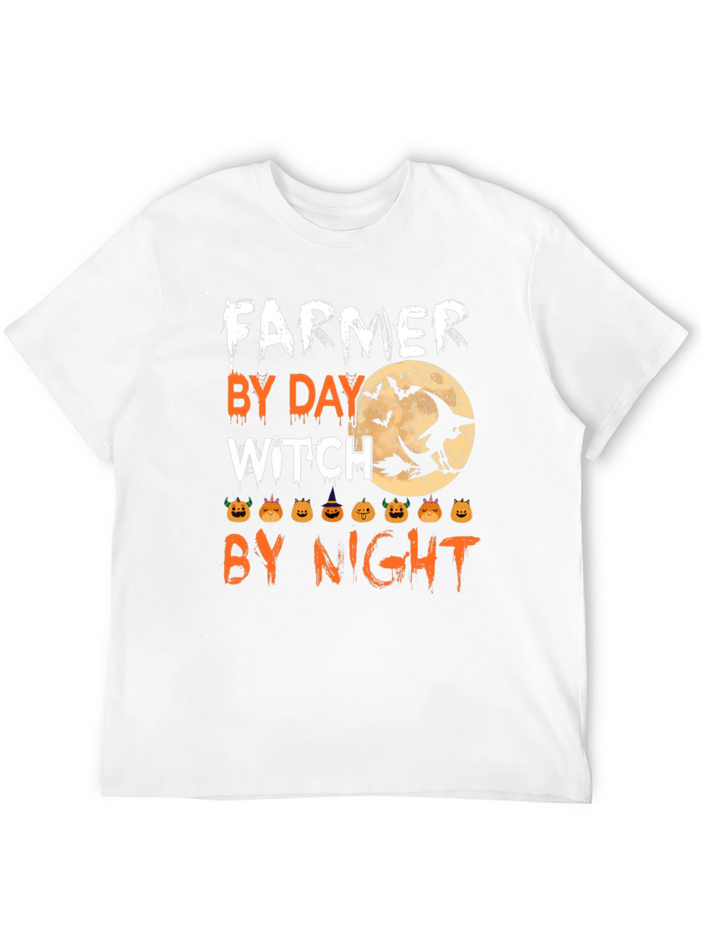 Farmer By Day Witch By Night Halloween T-Shirt