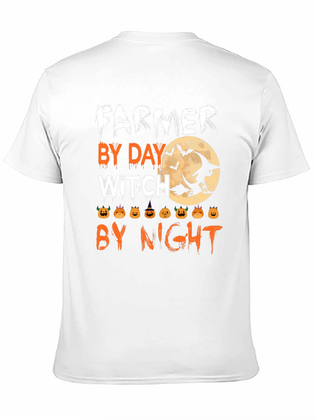 Farmer By Day Witch By Night Halloween T-Shirt
