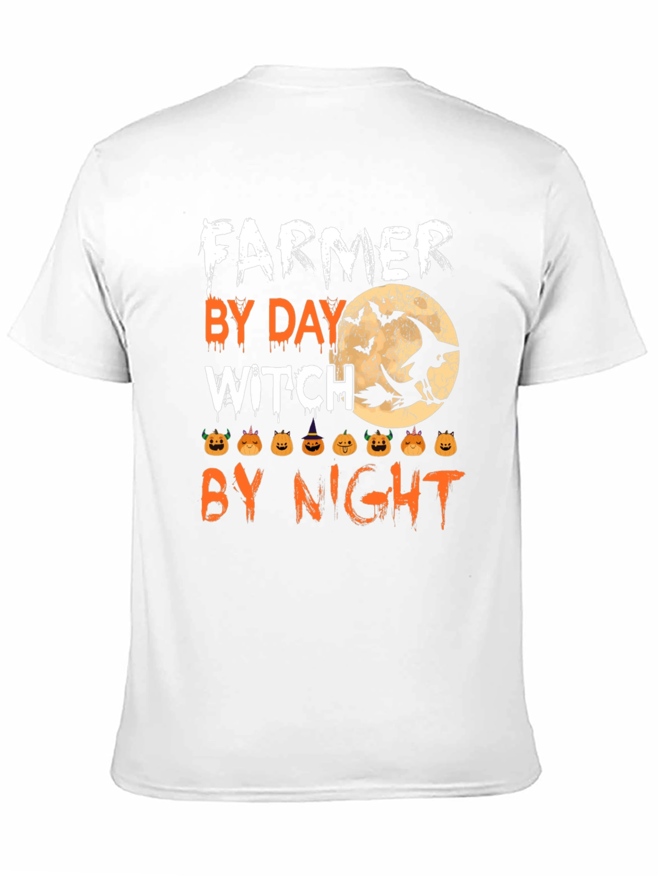 Farmer By Day Witch By Night Halloween T-Shirt