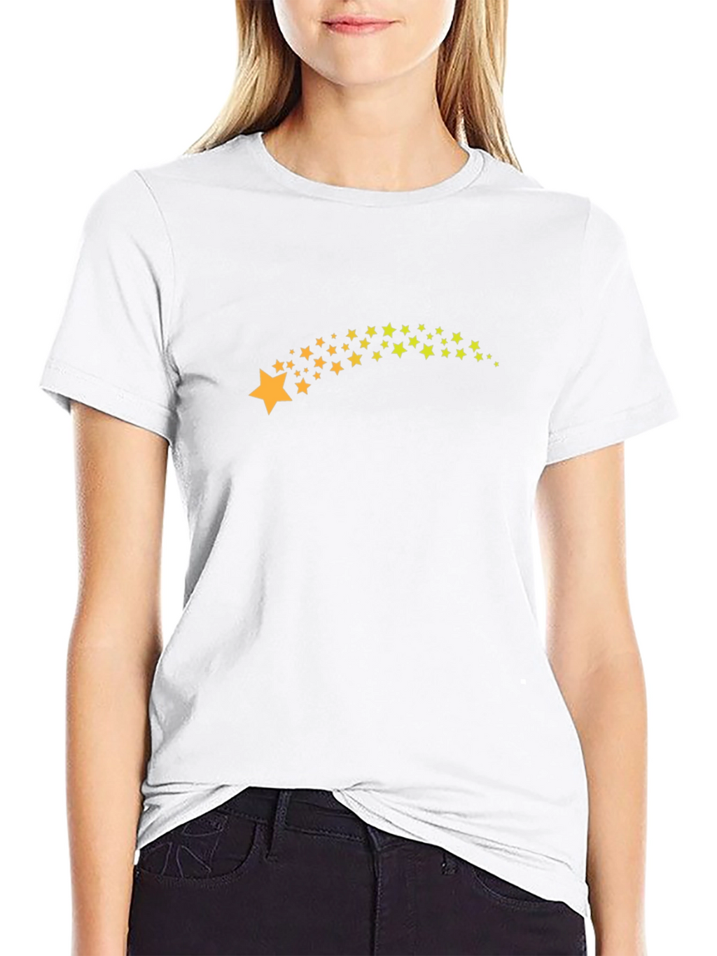 Star Trail Black Tee - Stylish & Unique