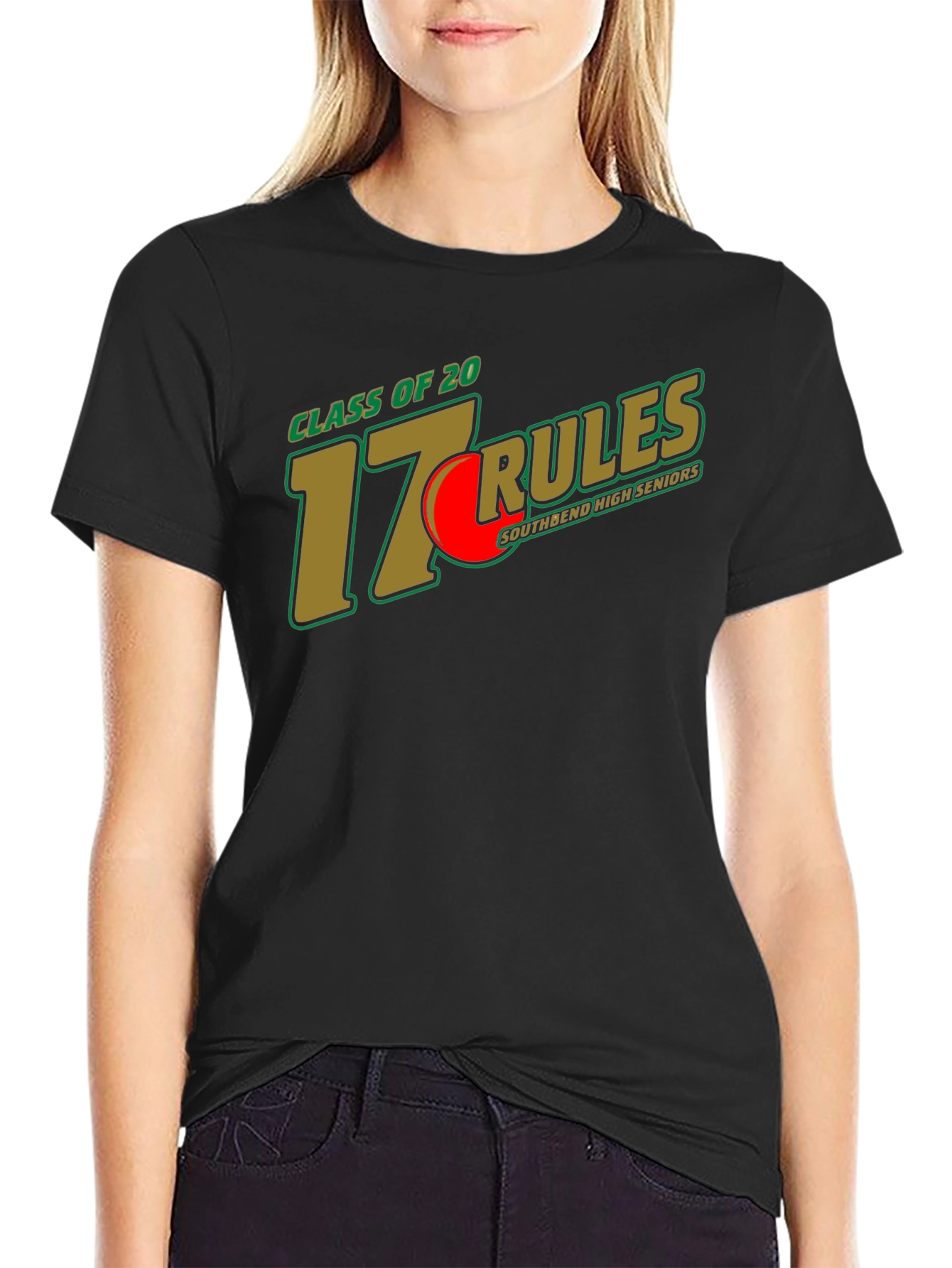 Class of 2017 Rules T-Shirt South Bend High Seniors Black Tee