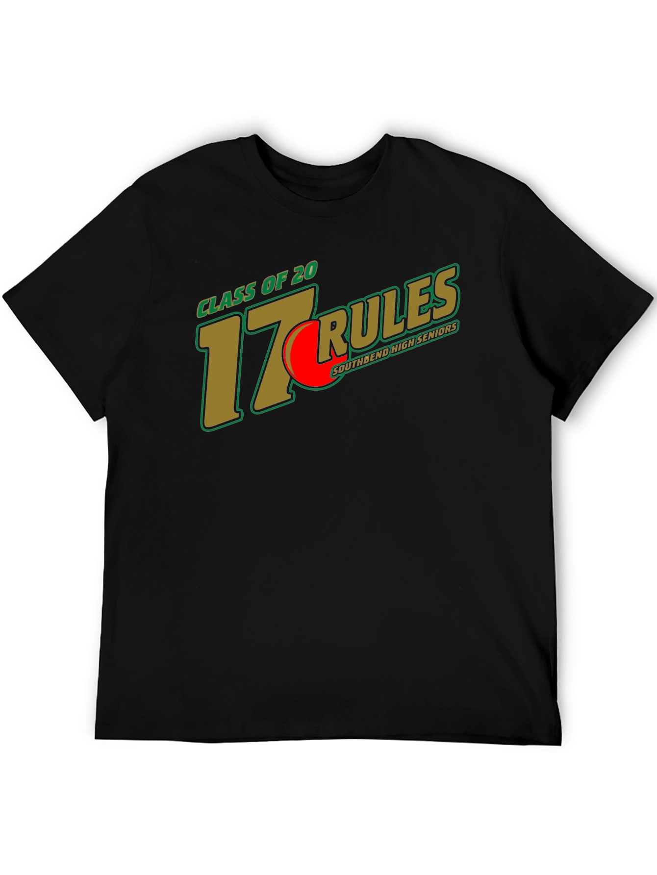 Class of 2017 Rules T-Shirt South Bend High Seniors Black Tee